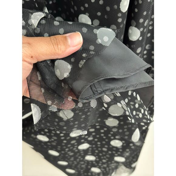 Tulle Mesh Polka dot Midi A-line Cocktail Party  Event Evening Dress Size 12 - Picture 5 of 8